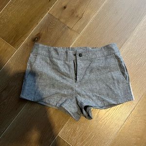 Rag & Bone shorts with white leather detailing striped 0